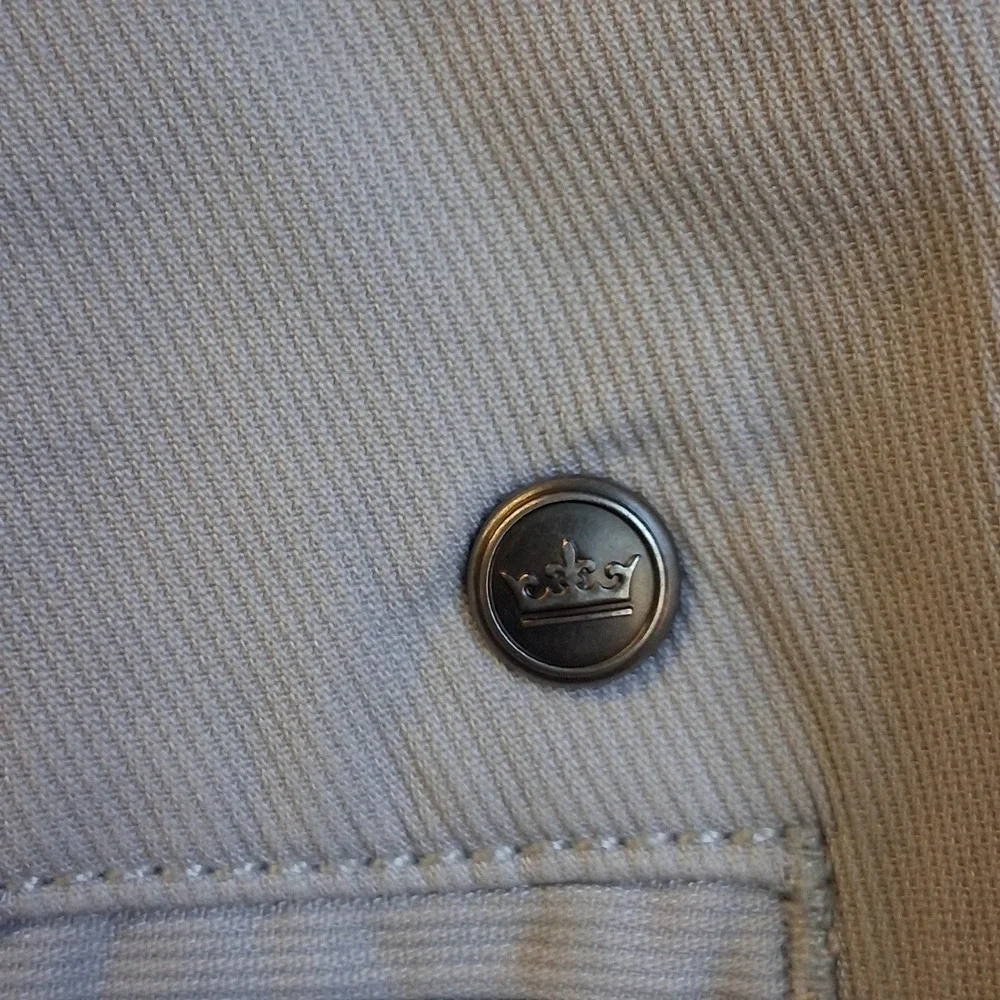 Peter Millar Crown Bedford Cotton-Blend‎ ShortMens 38 Light Gray Golf GUC